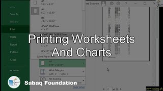Printing Worksheets And Charts