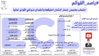 الإفصاح عن أعمار أرصدة العملاء و مخصص خسائر الائتمان المتوقعة
