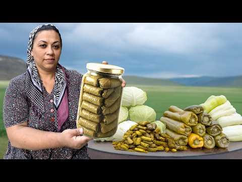 Grandma's 3-in-1 Village Food | Stuffed Grapes, Cabbage, and Peppers