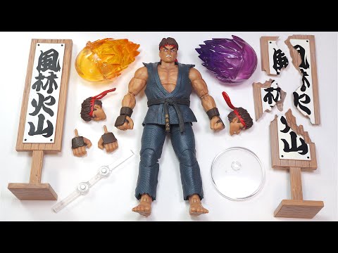 Jada Toys 1/12 ULTRA STREET FIGHTER II The Final Challengers | Evil Ryu Figure | 1/12th Scale Figure