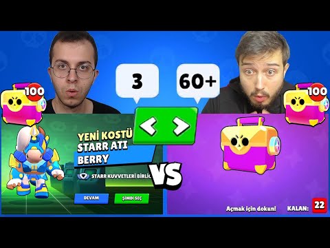 3 YAŞINDAKİ HESAP vs 60 YAŞINDAKİ HESAP ( 100 MEGA KUTU AÇTIK ) !!! - Brawl Stars