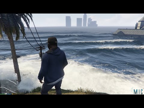 TSUNAMI EN GTA V PC MOD...| LA ATLANTIDA Y EL OCÉANO SIN AGUA  | LA CIUDAD INUNDADA!