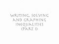 Understanding and Solving Inequalities