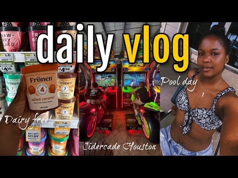 DAILY VLOG | TERRELL LEARNED TO SWIM! + CIDERCADE HOUSTON + WORKOUT WITH ME