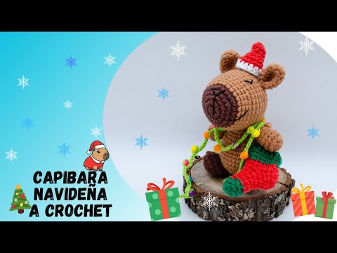 🇪🇸Cómo Tejer Amigurumi Capybara Navideña a Crochet Tutorial Paso a Paso