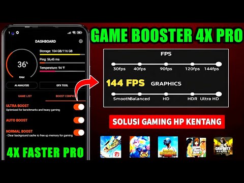 GAME BOOSTER 4X FASTER PRO TERBAIK 2025 | CARA ATASI LAG SAAT MAIN GAME