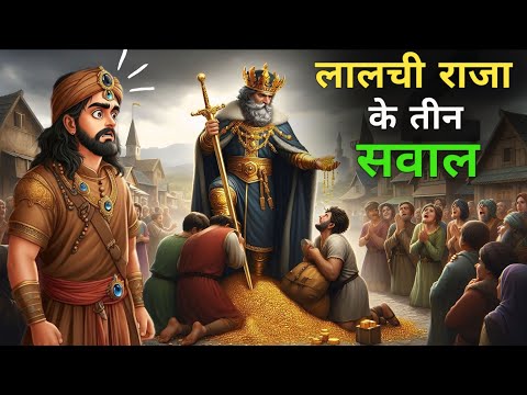 LALCHI RAJA KE 3 KATHEEN SAWAL | लालची राजा के 3 कठिन सवाल | हिंदी कहानी | HINDI STORIES | KAHANIYAN