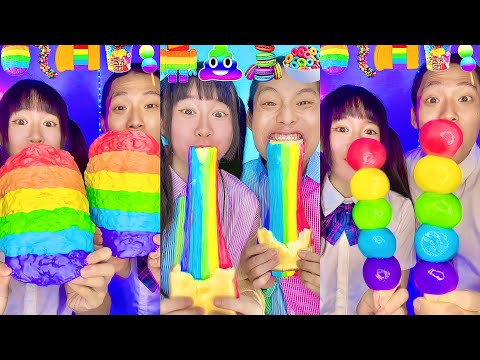 Rainbow Small to Giant Food Challenge Compilation! 🥵 (Part2)