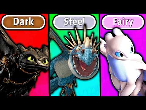 I Gave Pokemon Types to EVERY Dragon from How To Train Your Dragon
