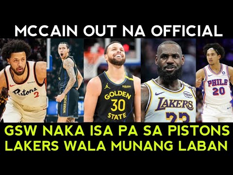 Wala munang LABAN sa Lakers. Warriors TINALO ang Pistons! McCain OUT NA OFFICIAL