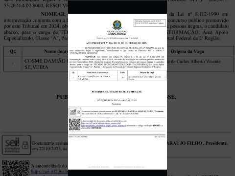 #TRF2 RJ TJTI - NOMEAÇÃO NEGROS#