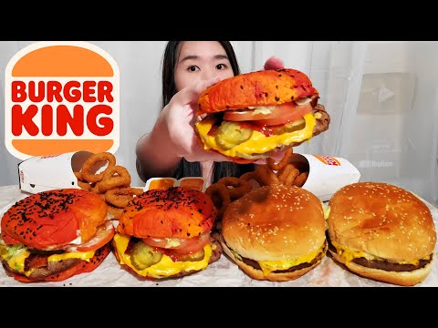 The MOST Satisfying Whopper Mukbang! Burger King's Impossible Whopper & Flamed-Grilled Whopper ASMR