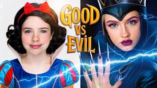 SuperSofi and her sister turned into the evil stepmother and Snow White