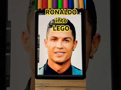 Editing RONALDO into LEGO #funny #ronaldo #lego #faceediting #foryou #shorts