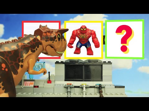 LEGO Dinosaur with Upgraded Weapons destroys CHRISTMAS vs Spider Man & Speaker Man