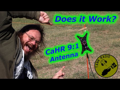 Cut and First Test of 9 to 1 Random Wire Antenna, CaHRTenna