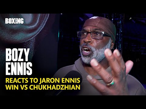 Jaron Ennis Father & Trainer Bozy Ennis Reacts To Chukhadzhian Win