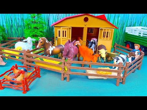 Farm Small World Diorama With Animals And Windmill | Cow Pig Horse