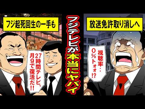 【実録】フジテレビが本当にヤバイ。乱れた接待‥視聴率0％‥制作費40%カット‥放送免許取り消しへ