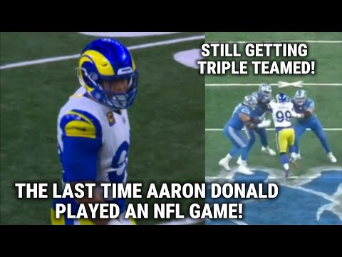 The LAST TIME Aaron Donald Played in the NFL! 😳 STILL DOMINATING!