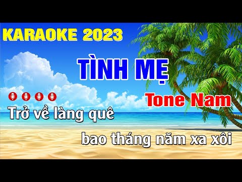 Tình Mẹ Karaoke Tone Nam Nhạc Sống | Trung Hiếu Karaoke