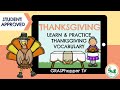 Thanksgiving Vocabulary for Kids