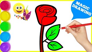 How to draw a Rose | Valantine Day Rose 🌹 Drawing | Step by step tutorial