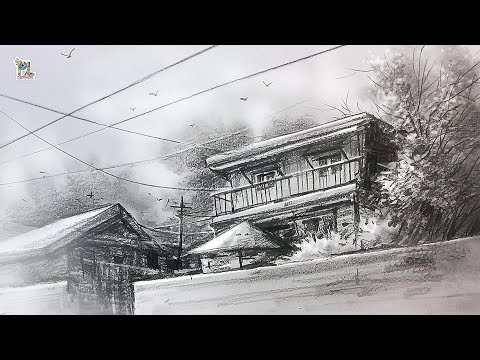 How to draw Old Buildings in Street Scenery Art