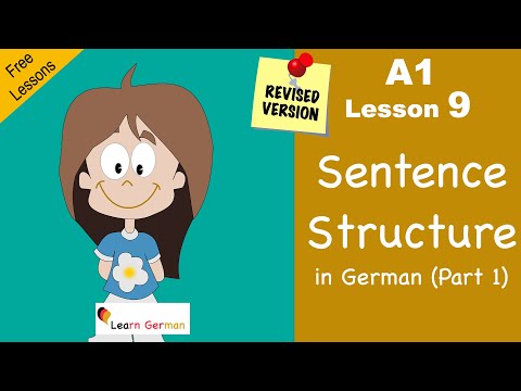 A1 - Lesson 9 | Satzstruktur | Sentence Structure Part 1 | Learn German