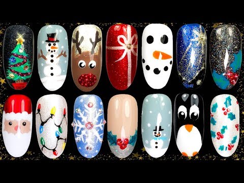 10 Easy Christmas Nail Art Ideas - Nail Design Compilation