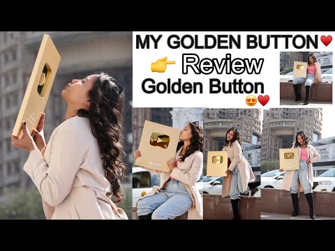 My Golden Button😍 || Review Golden Button❤️ @siyathakur_offical  || Vs04 #vlog