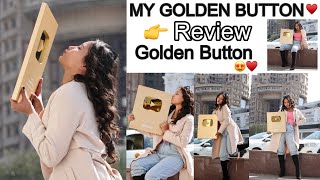 My Golden Button😍 || Review Golden Button❤️ @siyathakur_offical  || Vs04 #vlog