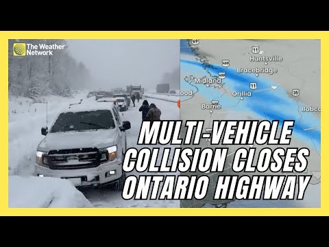 Multi-vehicle Collision Closes Hwy. 11, Snow Squalls Continue