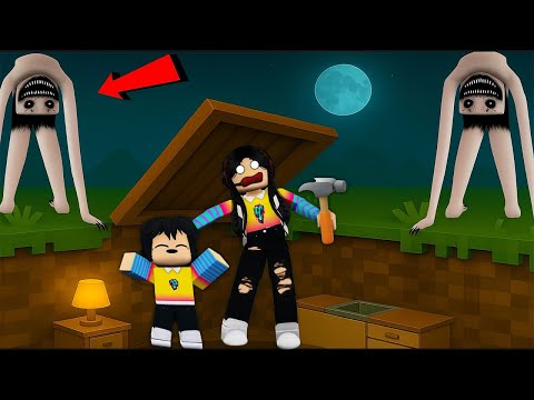 CONSTRUIMOS UN BUNKER Y LO AMOBLAMOS PARA SOBREVIVIR AL APOCALIPSIS DE MONSTRUOS roblox paolazgames