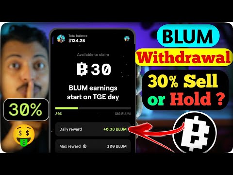 Blum Withdrawal Process || Blum Sell 30% or Hold 180 Days ? Blum TGE Unlock Calculation