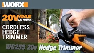 Worx WG255.1 20V PowerShare 20 Cordless Electric Hedge Trimmer 