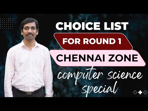 Chennai Zone Computer Science Choice List for Round 1 Tnea 2025