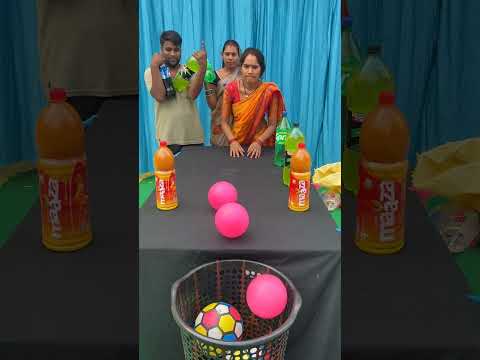 Best boll roll win cold drinks 🥤 funny family challenge #shots #game