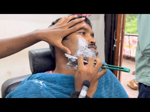 EXTREMELY Close Shave with Razor 🔥 | Ultimate ASMR Barber Experience!