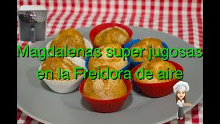 No te puedes perder esta receta rápida sin gastar apenas luz y riquísima, magdalenas en airfryer😋😋😋😋
