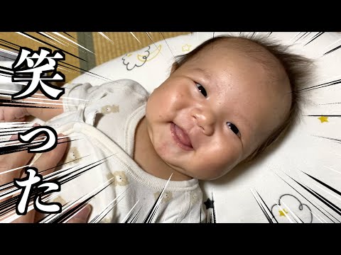 パパのブサイクすぎる顔を見て大笑いする赤ちゃんww