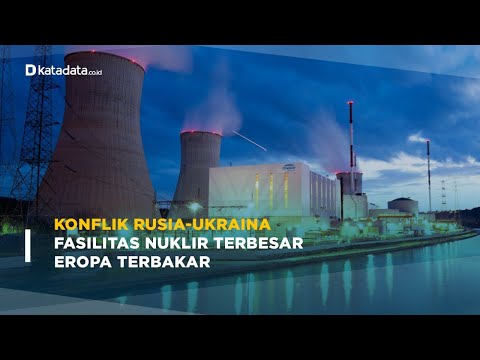 Serangan Rusia Membakar Pembangkit Listrik Nuklir Ukraina | Katadata Indonesia