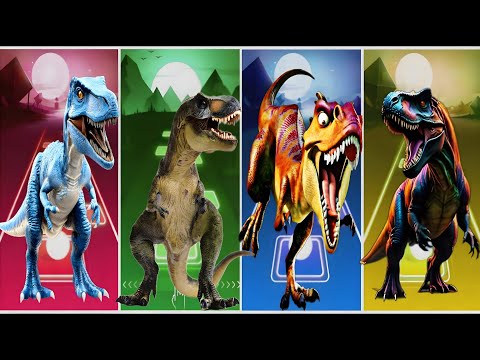 Epic Dino Run in Tiles Hop EDM Rush | Raptor T-Rex Music Jump Adventure Beats Parkour 🦖🔥🎵✨