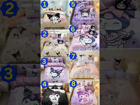 Kuromi Bedcover #sanrio #quiz #wouldyourather #games #kuromi #bedroom #aesthetic #design #cute #fypシ