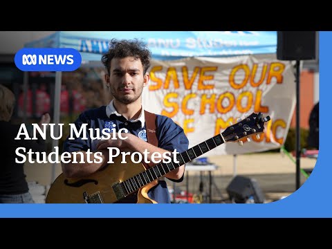 YouTube video thumbnail: ANU Students Rally Over School of Music Cuts 