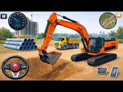 OUT OF CONTROL Construction Machines - Real Simulator Excavator with Truck 3D - Android Gameplay