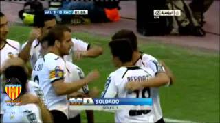 Valencia - Racing 1-0 Roberto Soldado.flv