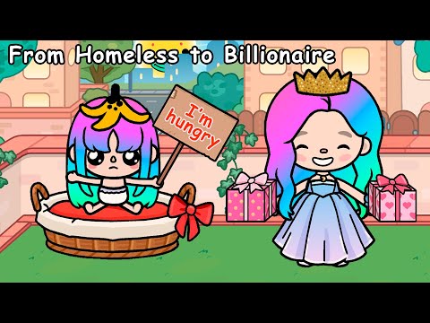 From Homeless to Billionaire 😭👸Compilation | Rainbow hair | Toca Boca | Toca Life Story