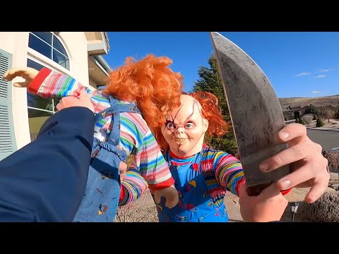 Halloween Villains VS Parkour POV! Michael Myers, Chucky, Jigsaw