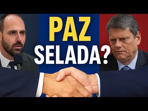 "Paz selada: Eduardo mostra conversa com Tarcísio após tarifaço"